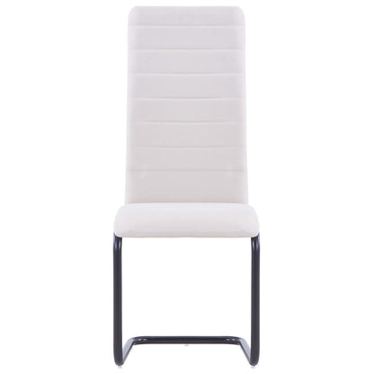 Dining Chairs 6 pcs Cream Fabric