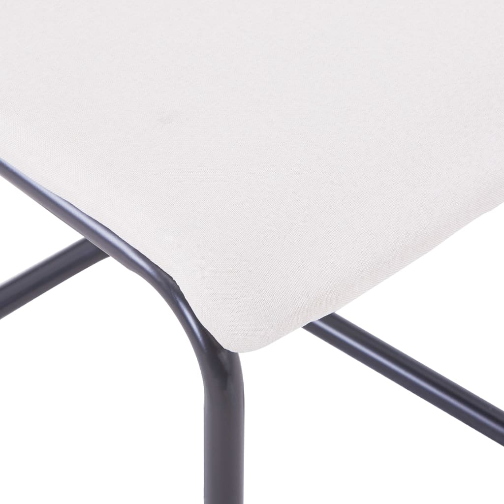 Dining Chairs 6 pcs Cream Fabric