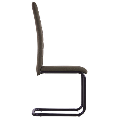 Dining Chairs 6 pcs Brown Fabric