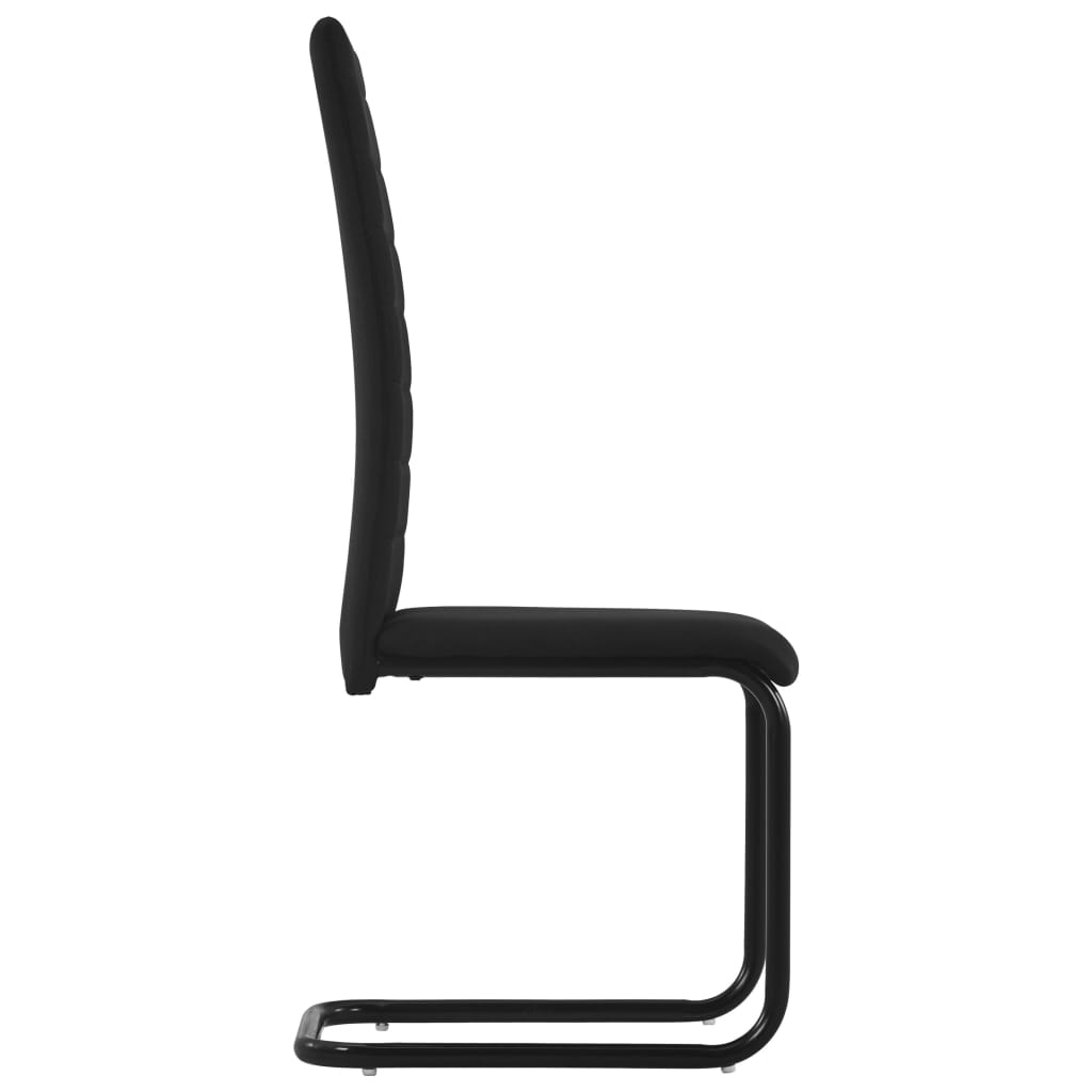 Dining Chairs 6 pcs Black Fabric