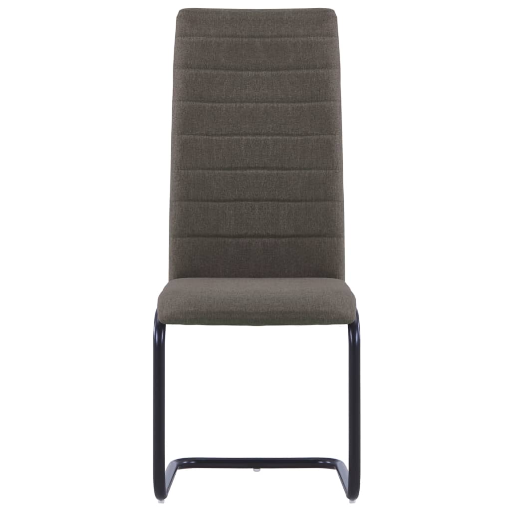 Dining Chairs 6 pcs Taupe Fabric