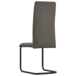 Cantilever Dining Chairs 6 pcs Taupe Fabric