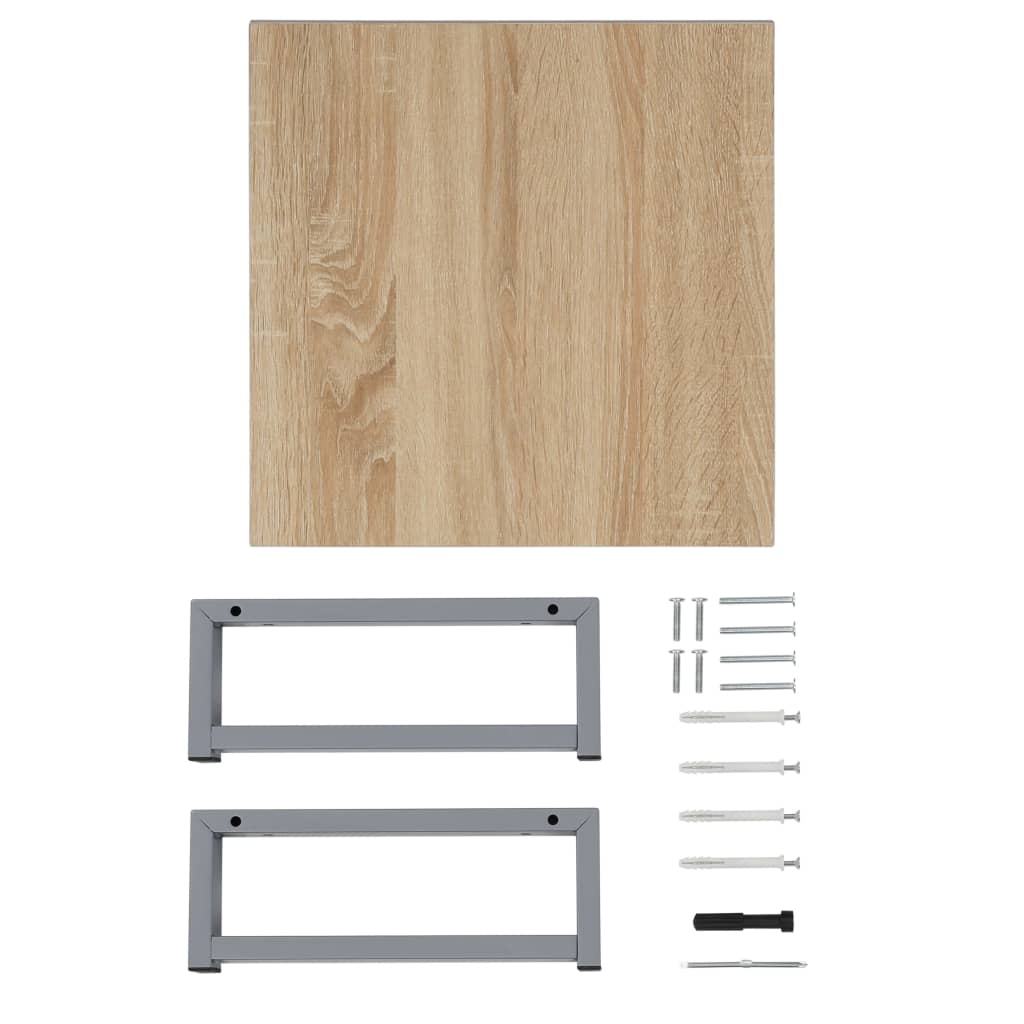 Two Piece Bathroom Furniture Set Ceramic Oak
