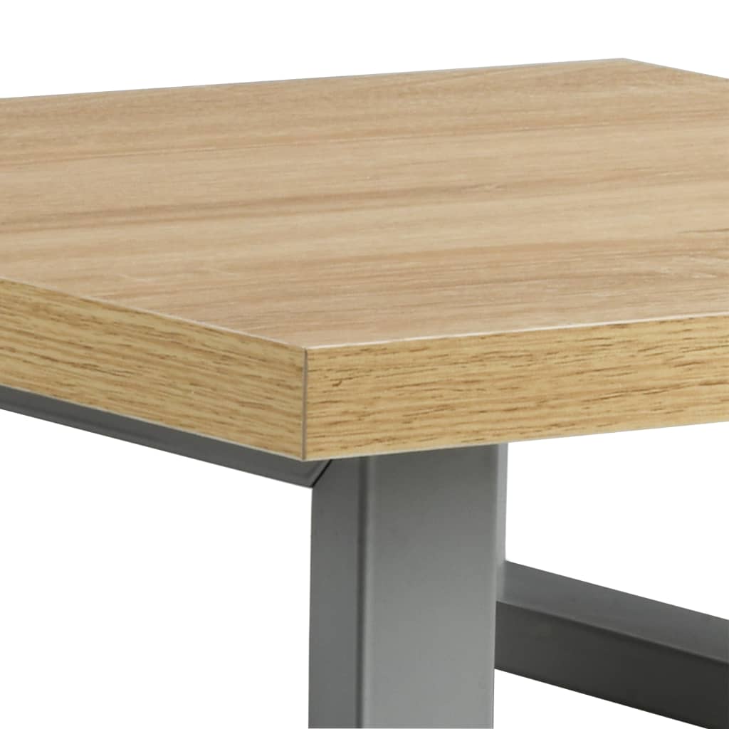 Two Piece Bathroom Furniture Set Ceramic Oak