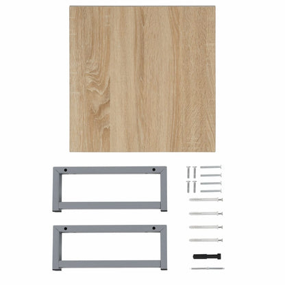 Two Piece Bathroom Furniture Set Ceramic Oak