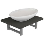 Two Piece Bathroom Furniture Set Ceramic Grey