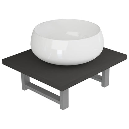 Two Piece Bathroom Furniture Set Ceramic Grey