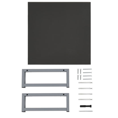 Two Piece Bathroom Furniture Set Ceramic Grey
