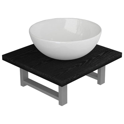 Two Piece Bathroom Furniture Set Ceramic Black