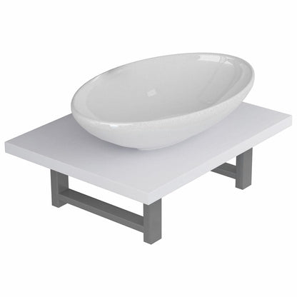 Two Piece Bathroom Furniture Set Ceramic White