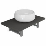 Two Piece Bathroom Furniture Set Ceramic Grey