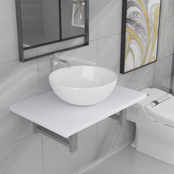  Two Piece Bathroom Furniture Set Ceramic White