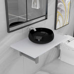 Two Piece Bathroom Furniture Set Ceramic White