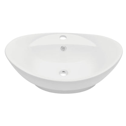Two Piece Bathroom Furniture Set Ceramic Oak