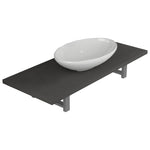 Two Piece Bathroom Furniture Set Ceramic Grey