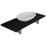 Two Piece Bathroom Furniture Set Ceramic Black