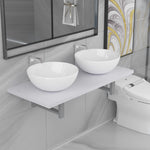 Three Piece Bathroom Furniture Set Ceramic White