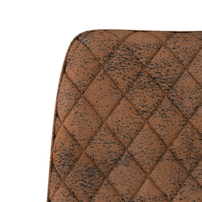 Dining Chairs 4 pcs Brown Faux Suede Leather