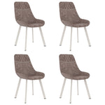 Dining Chairs 4 pcs Brown Leather