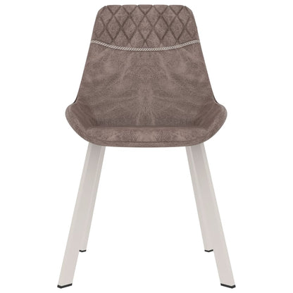 Dining Chairs 4 pcs Brown Faux Leather