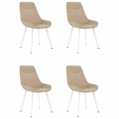 Dining Chairs 4 pcs Cream Faux Leather
