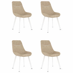 Dining Chairs 4 pcs Cream Faux Leather