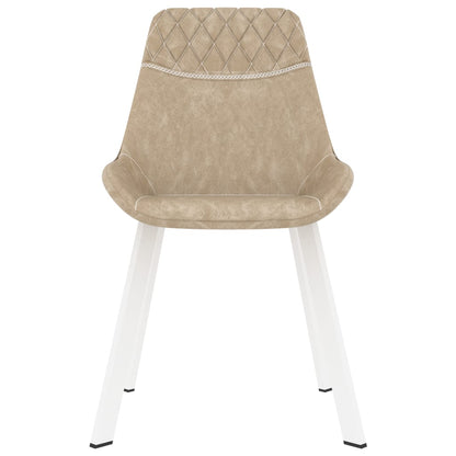Dining Chairs 4 pcs Cream Faux Leather