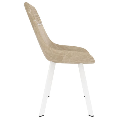 Dining Chairs 4 pcs Cream Faux Leather
