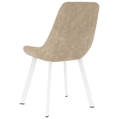 Dining Chairs 4 pcs Cream Faux Leather
