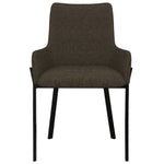 Dining Chairs 4 pcs Brown Fabric