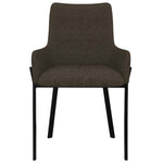 Dining Chairs 6 pcs Brown Fabric