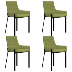 Dining Chairs 4 pcs Green Fabric