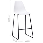 Bar Chairs 6 pcs White Plastic