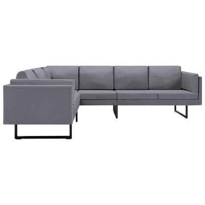 Corner Sofa Light Grey Fabric