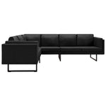 Corner Sofa Black Fabric