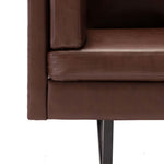Corner Sofa Faux Leather Brown