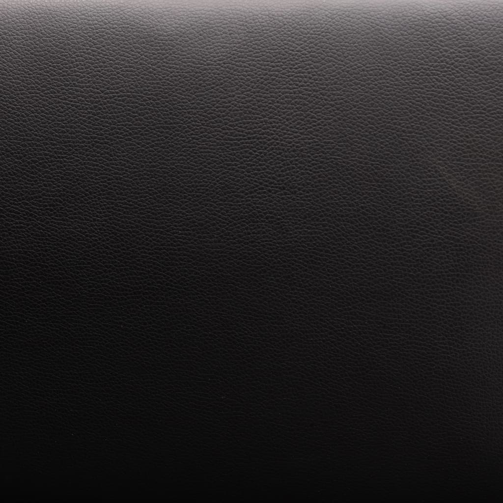 Corner Sofa Faux Leather Black