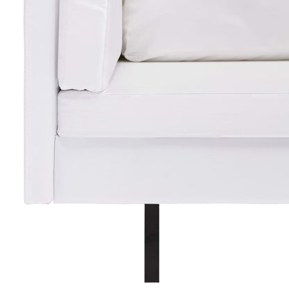 Corner Sofa Faux Leather White