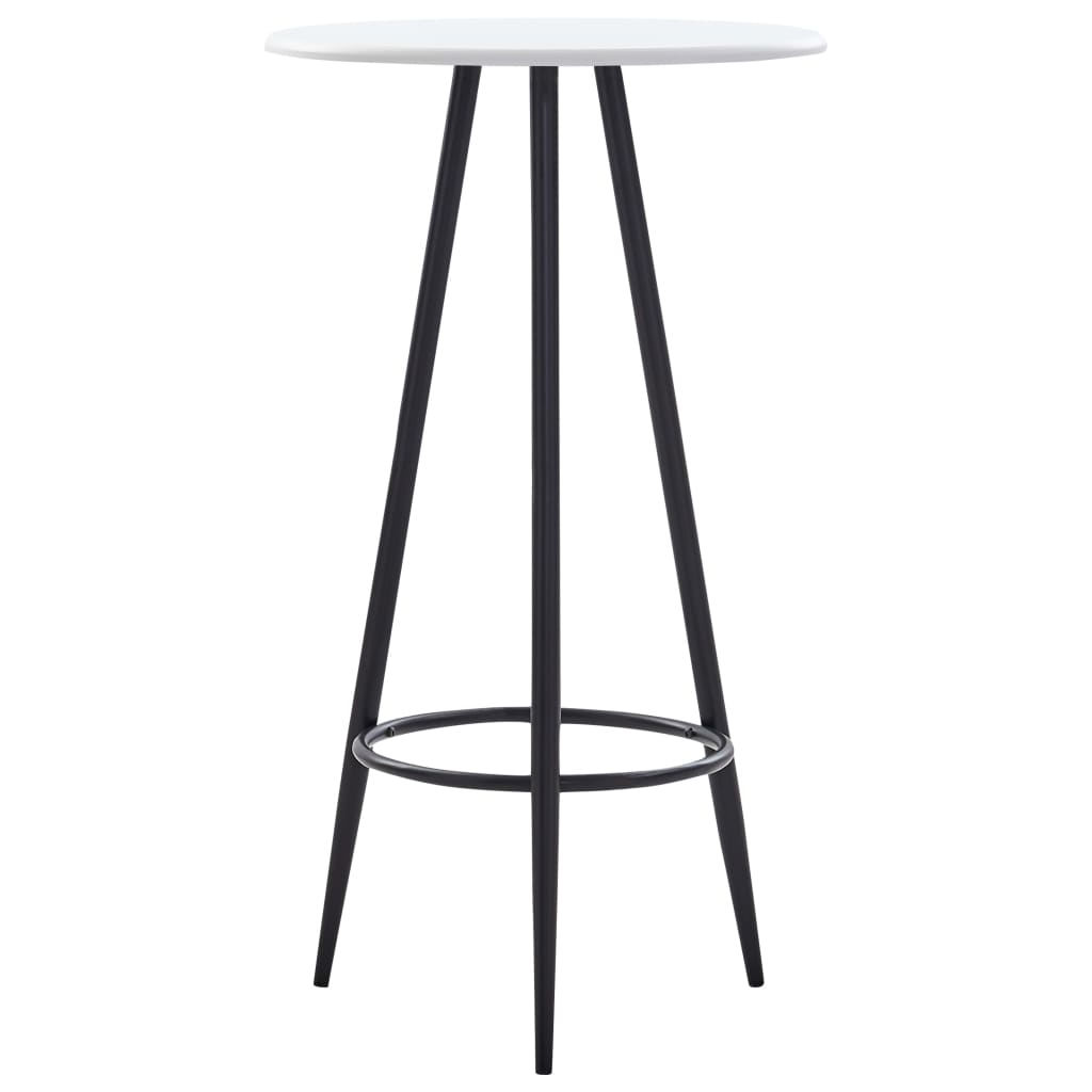 3 Piece Bar Set Plastic White