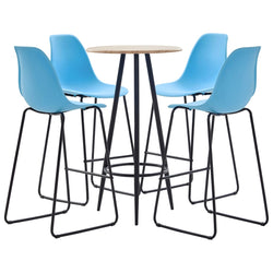 5 Piece Bar Set Plastic Blue
