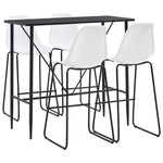 5 Piece Bar Set Plastic White