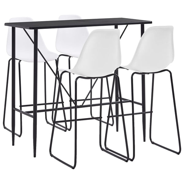  5 Piece Bar Set Plastic White