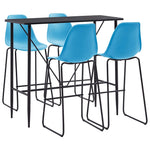 5 Piece Bar Set Plastic Blue