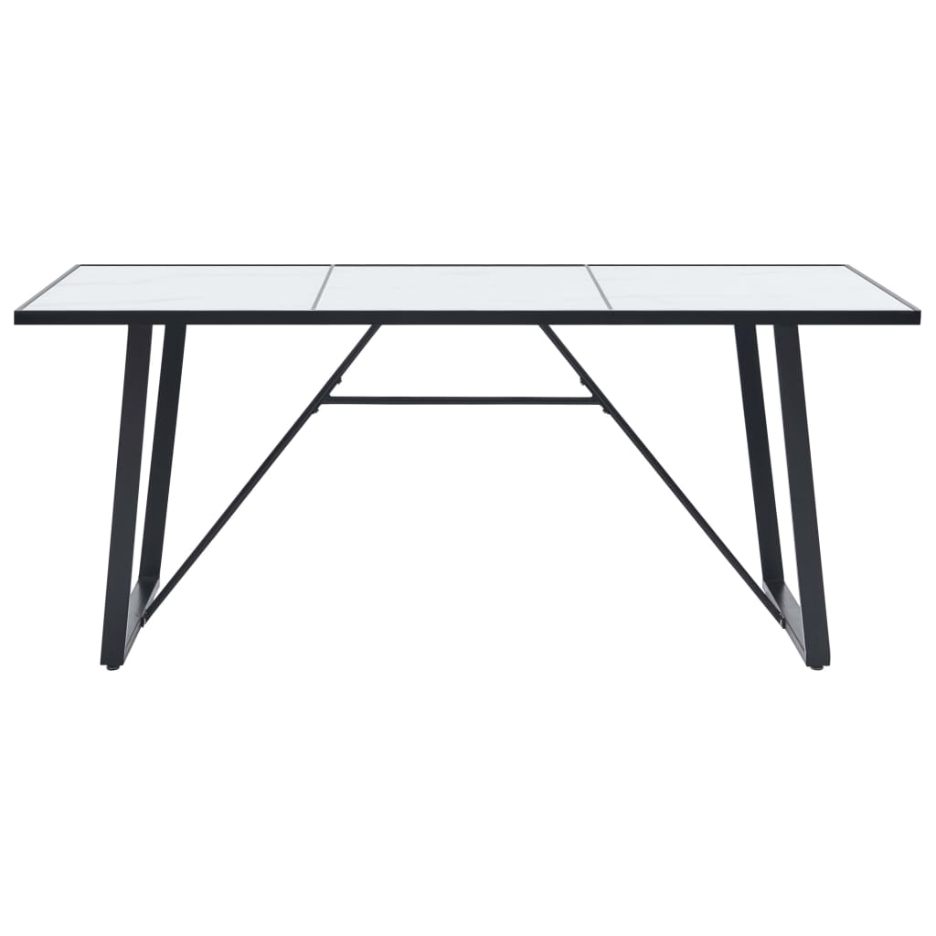 11 Piece Dining Set Black Faux Leather