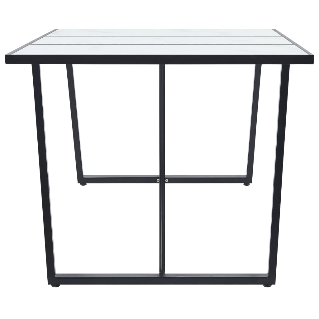 11 Piece Dining Set Black Faux Leather
