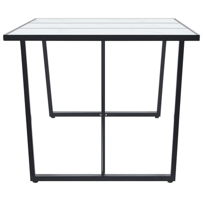 11 Piece Dining Set Black Faux Leather