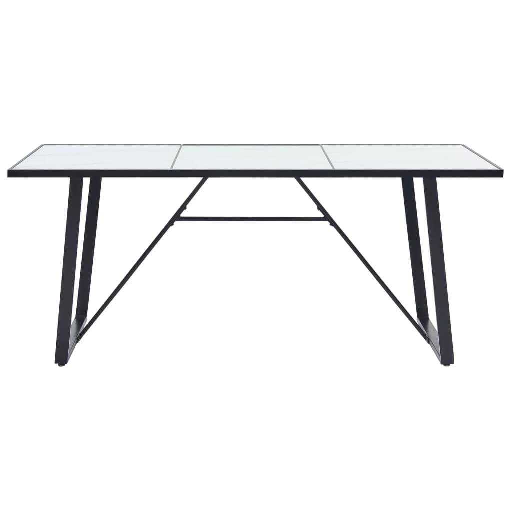 9 Piece Dining Set Black Faux Leather