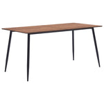 7 Piece Dining Set Black Leather