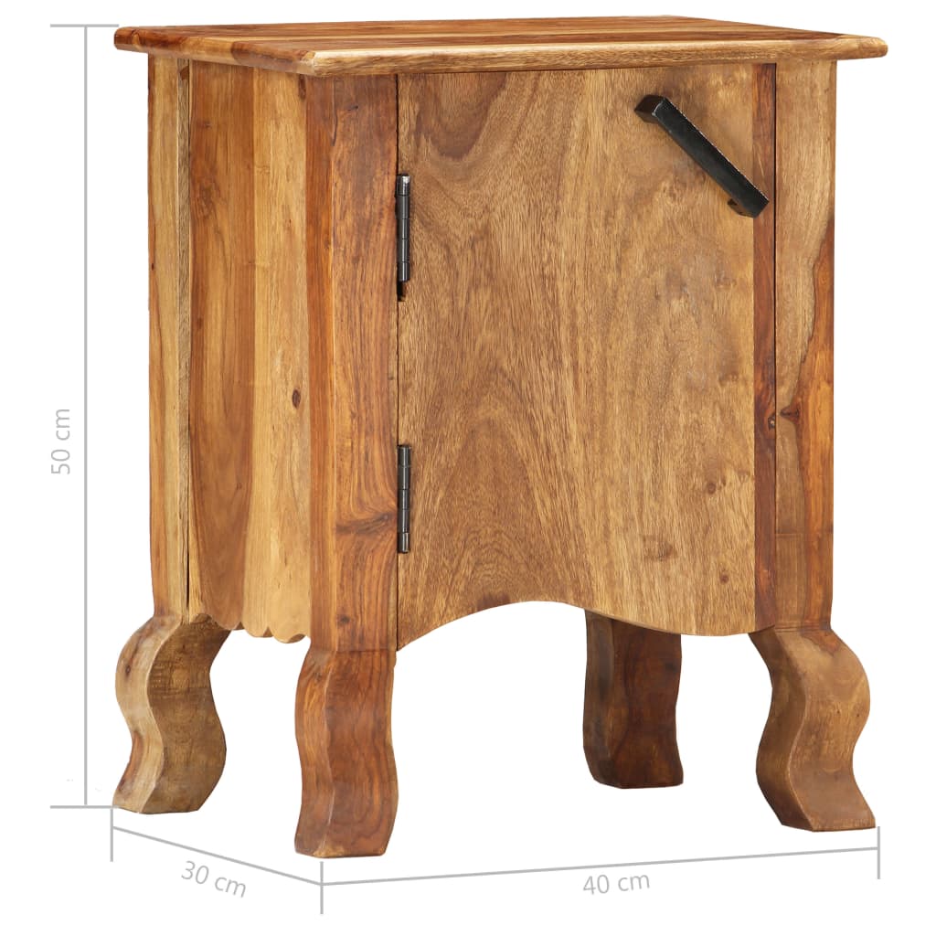 Bedside Cabinet 40x30x50 cm Solid Sheesham Wood