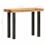 Console Table 100x40x76 cm Solid Sheesham Wood